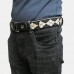 Men PU Leather Adjustable Slim Elastic Invisible Dual  Usage Wild Jeans Belt