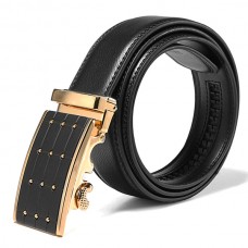 Men Genuine Leather Full Automatic Buckle Belt 3 5 CM Ratchet Full Cowhide Belt for Suit