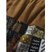 Mens Tribal Pattern Patchwork Ethnic Style Corduroy Drawstring Shorts